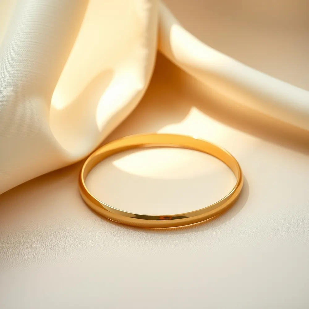 Jonc Aurore — Mimzia, bracelet laiton plaqué or 18 carats