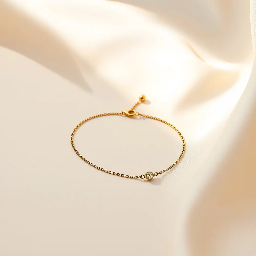 Chaîne Élise — Mimzia, bracelet plaqué or fin